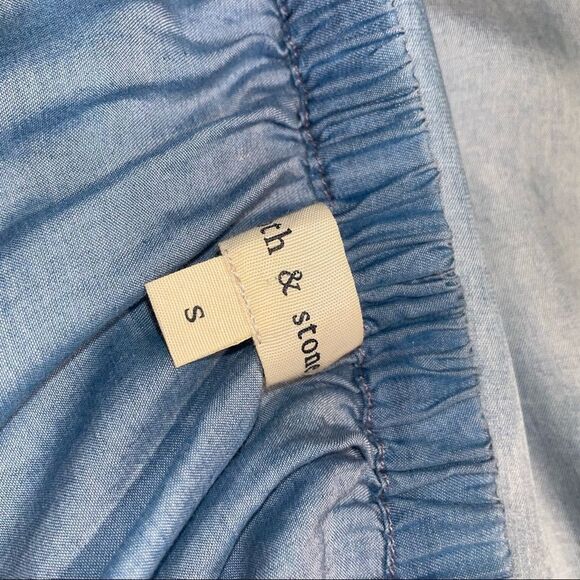 🚨 3 for $25 - Cloth & Stone off the Shoulder Denim Dress - Picture 5 of 7